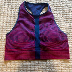 Fabletics Allyson Sports Bra Women’s XL Electric Blue Glowing Pink Medium Impact